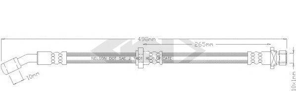 SPIDAN 340525 Гальмівний шланг