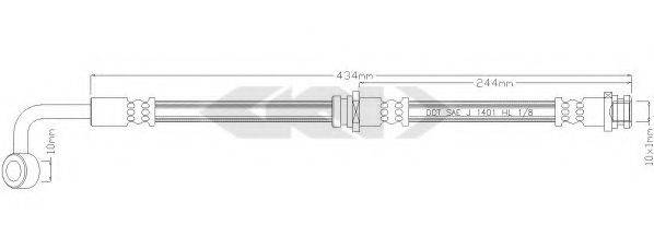 SPIDAN 339258 Гальмівний шланг
