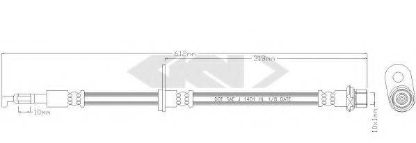 SPIDAN 340406 Гальмівний шланг