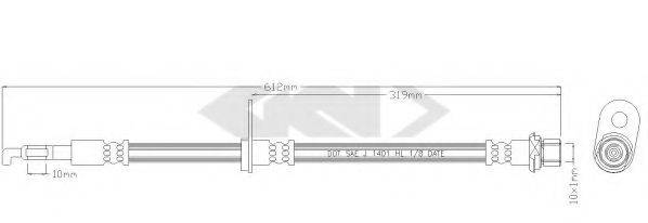 SPIDAN 340375 Гальмівний шланг