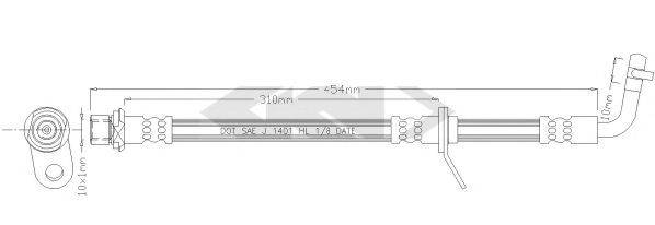 SPIDAN 340563 Гальмівний шланг