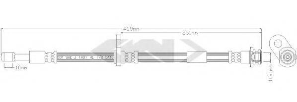 SPIDAN 340329 Гальмівний шланг