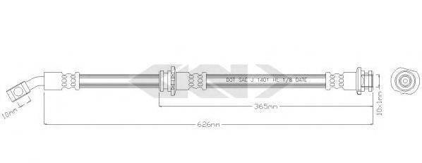 SPIDAN 340628 Гальмівний шланг