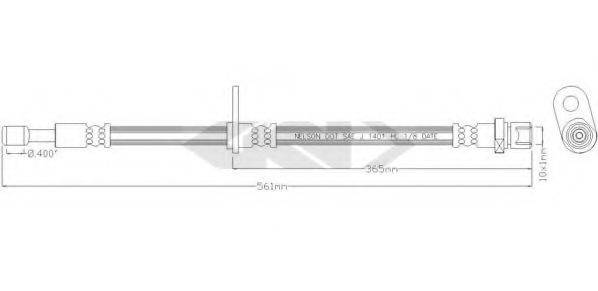 SPIDAN 340370 Гальмівний шланг