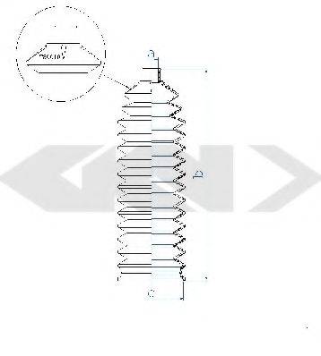 SPIDAN 84169 Пильовик, рульове управління