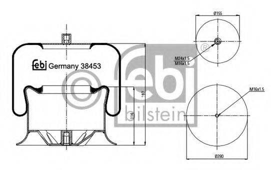 FEBI BILSTEIN 38453 Кожух пневматичної ресори