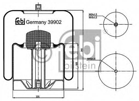 FEBI BILSTEIN 39902 Кожух пневматичної ресори