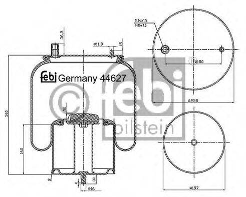 FEBI BILSTEIN 44627 Кожух пневматичної ресори