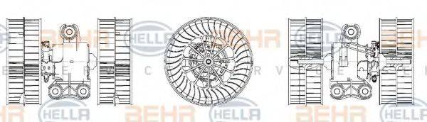 BEHR HELLA SERVICE 8EW009158171 Вентилятор салону