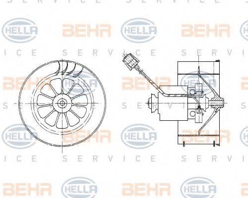 BEHR HELLA SERVICE 8EW009158331 Вентилятор салону