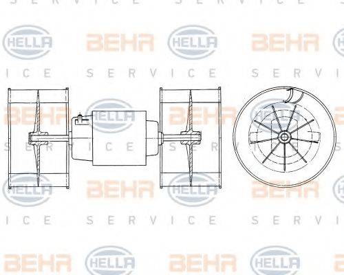 BEHR HELLA SERVICE 8EW009160571 Вентилятор салону