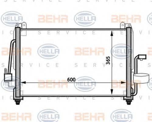 BEHR HELLA SERVICE 8FC351024141 Конденсатор, кондиціонер