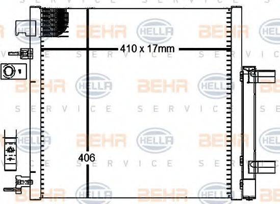 BEHR HELLA SERVICE 8FC351029481 Конденсатор, кондиціонер