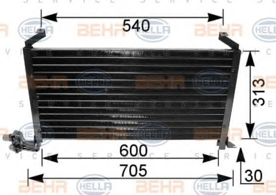 BEHR HELLA SERVICE 8FC351035501 Конденсатор, кондиціонер