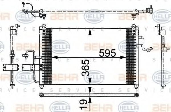 BEHR HELLA SERVICE 8FC351037231 Конденсатор, кондиціонер