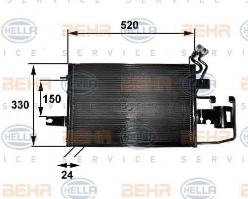 BEHR HELLA SERVICE 8FC351038251 Конденсатор, кондиціонер