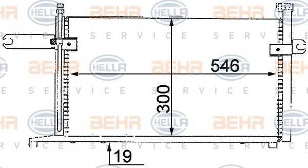 BEHR HELLA SERVICE 8FC351038411 Конденсатор, кондиціонер