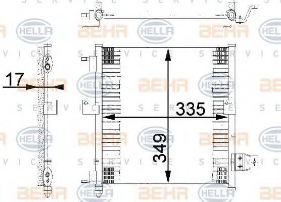 BEHR HELLA SERVICE 8FC351038781 Конденсатор, кондиціонер