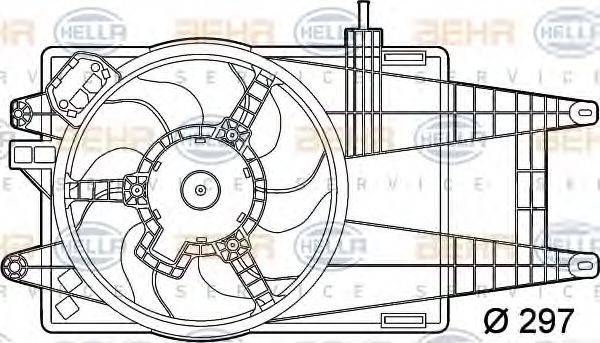 BEHR HELLA SERVICE 8EW351039581 Вентилятор, охолодження двигуна