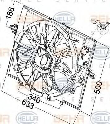 BEHR HELLA SERVICE 8EW351041271 Вентилятор, охолодження двигуна