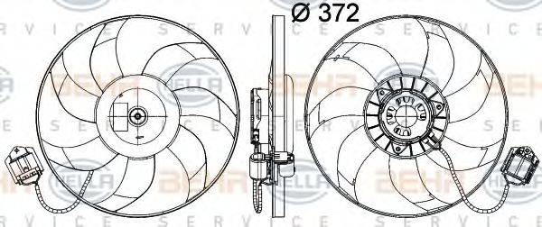 BEHR HELLA SERVICE 8EW351041491 Вентилятор, охолодження двигуна