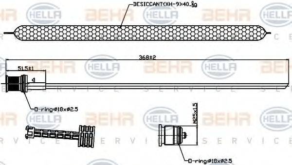 BEHR HELLA SERVICE 8FT351193241 Осушувач, кондиціонер