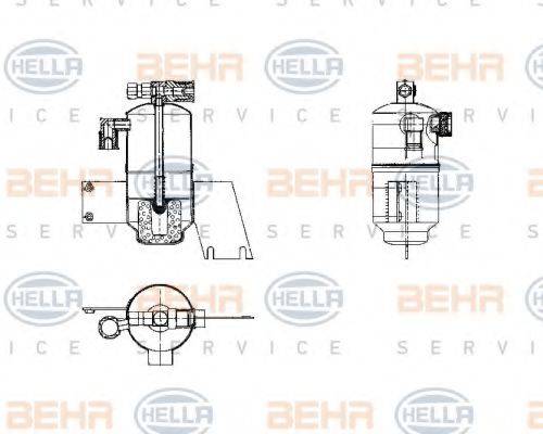 BEHR HELLA SERVICE 8FT351198171 Осушувач, кондиціонер