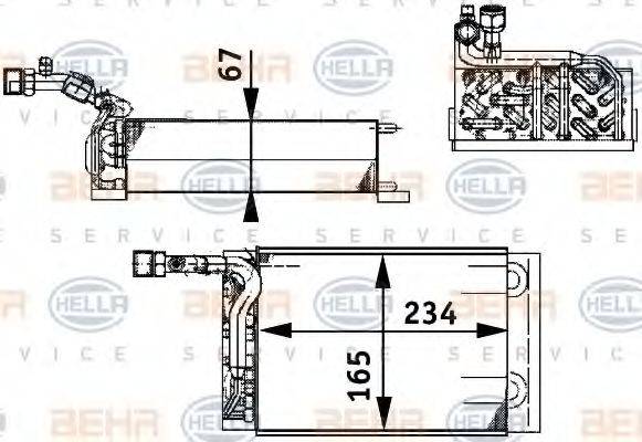 BEHR HELLA SERVICE 8FV351211221 Випарник, кондиціонер