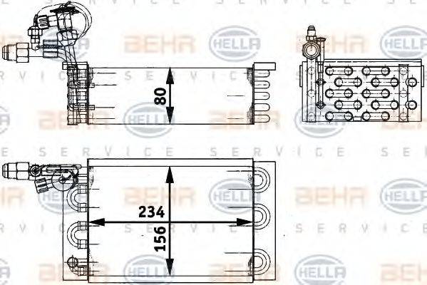 BEHR HELLA SERVICE 8FV351211411 Випарник, кондиціонер