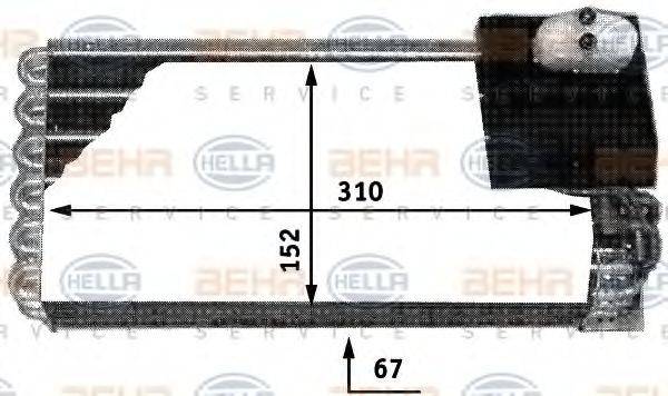 BEHR HELLA SERVICE 8FV351211511 Випарник, кондиціонер