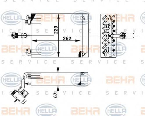 BEHR HELLA SERVICE 8FV351211651 Випарник, кондиціонер