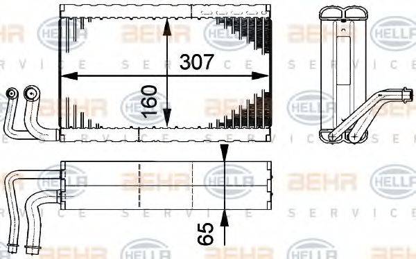 BEHR HELLA SERVICE 8FV351211771 Випарник, кондиціонер