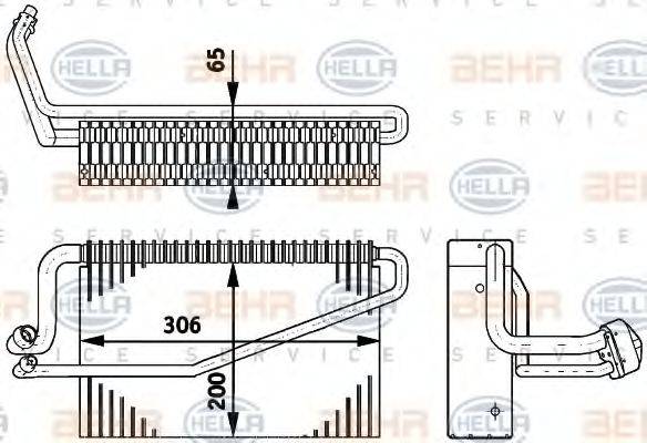 BEHR HELLA SERVICE 8FV351211791 Випарник, кондиціонер