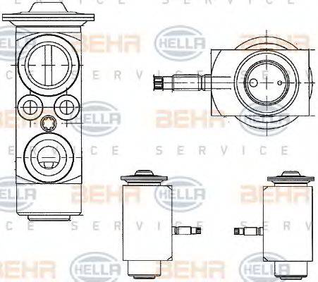 BEHR HELLA SERVICE 8UW351234411 Розширювальний клапан, кондиціонер