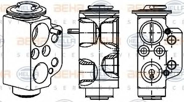 BEHR HELLA SERVICE 8UW351234471 Розширювальний клапан, кондиціонер