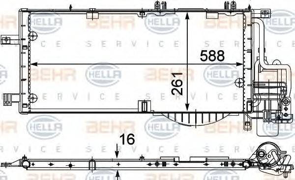 BEHR HELLA SERVICE 8FC351301201 Конденсатор, кондиціонер