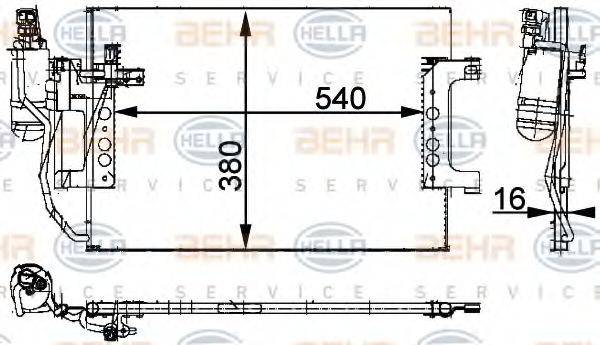 BEHR HELLA SERVICE 8FC351301391 Конденсатор, кондиціонер