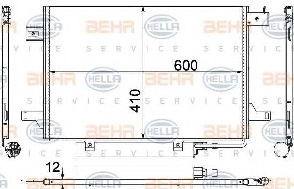 BEHR HELLA SERVICE 8FC351301671 Конденсатор, кондиціонер