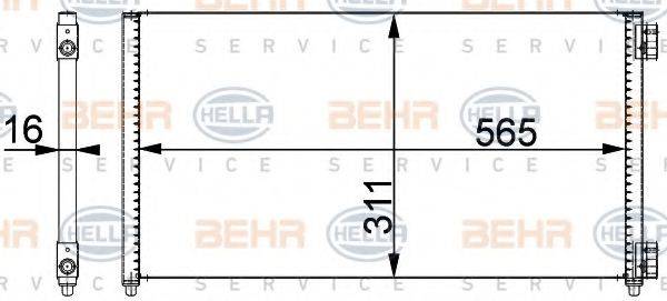 BEHR HELLA SERVICE 8FC351301721 Конденсатор, кондиціонер