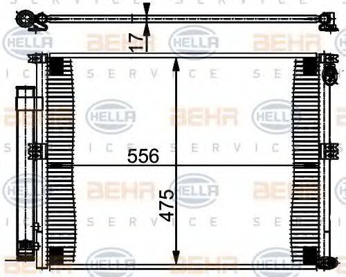 BEHR HELLA SERVICE 8FC351301791 Конденсатор, кондиціонер