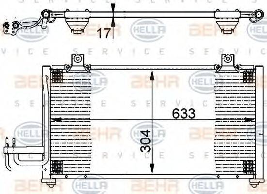 BEHR HELLA SERVICE 8FC351302131 Конденсатор, кондиціонер