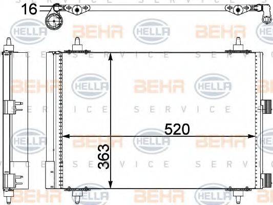 BEHR HELLA SERVICE 8FC351303371 Конденсатор, кондиціонер