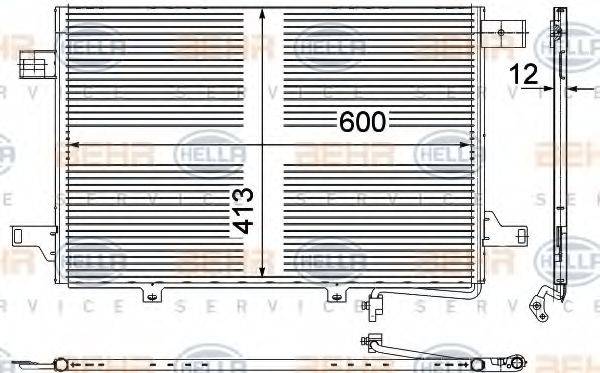 BEHR HELLA SERVICE 8FC351303431 Конденсатор, кондиціонер