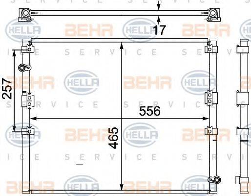 BEHR HELLA SERVICE 8FC351304071 Конденсатор, кондиціонер