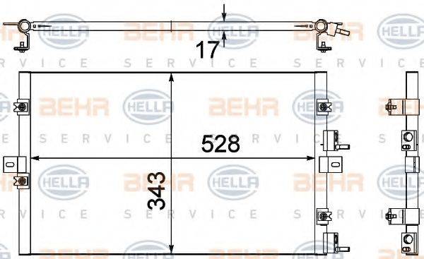 BEHR HELLA SERVICE 8FC351304331 Конденсатор, кондиціонер