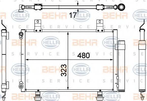 BEHR HELLA SERVICE 8FC351304431 Конденсатор, кондиціонер