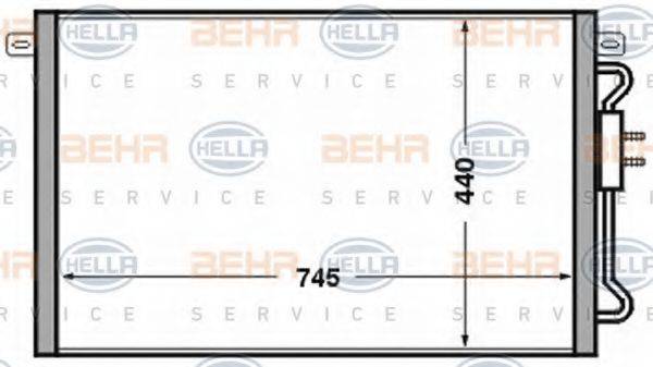 BEHR HELLA SERVICE 8FC351305191 Конденсатор, кондиціонер