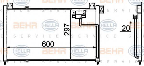 BEHR HELLA SERVICE 8FC351306141 Конденсатор, кондиціонер