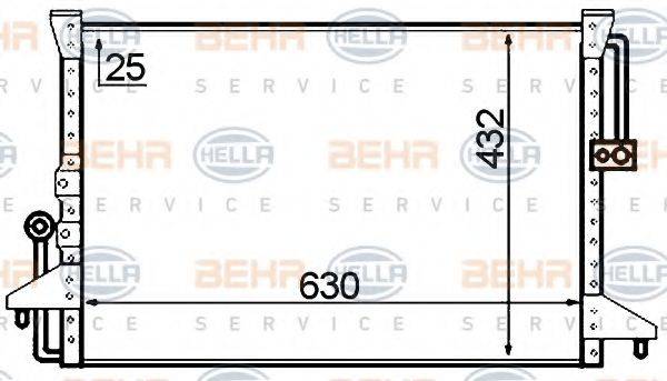 BEHR HELLA SERVICE 8FC351307141 Конденсатор, кондиціонер