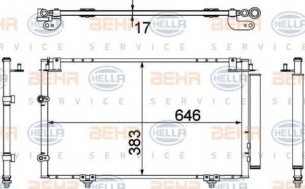 BEHR HELLA SERVICE 8FC351307391 Конденсатор, кондиціонер